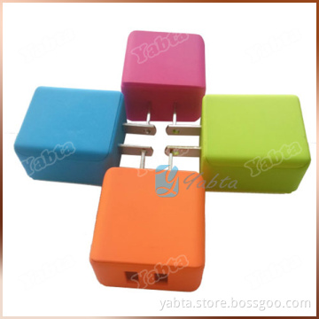 CE RoHS FCC Quality Dual Port Square 2.1A Travel USB Charger